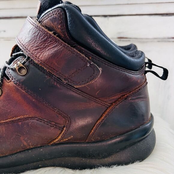 Apex Legends Mens Ariya Brown Leather Worn Distressed Hiking Boots - Size 10.5 - Picture 3 of 9